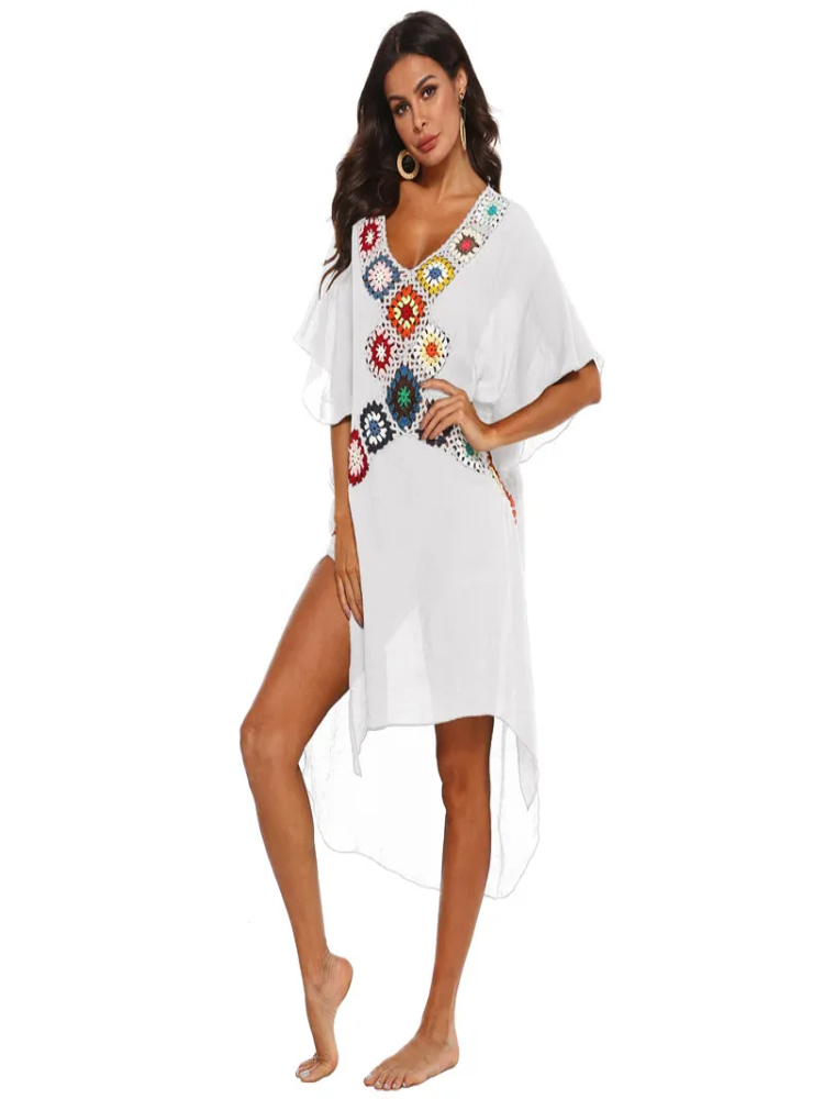 Saída de Praia Feminina Midi Floral