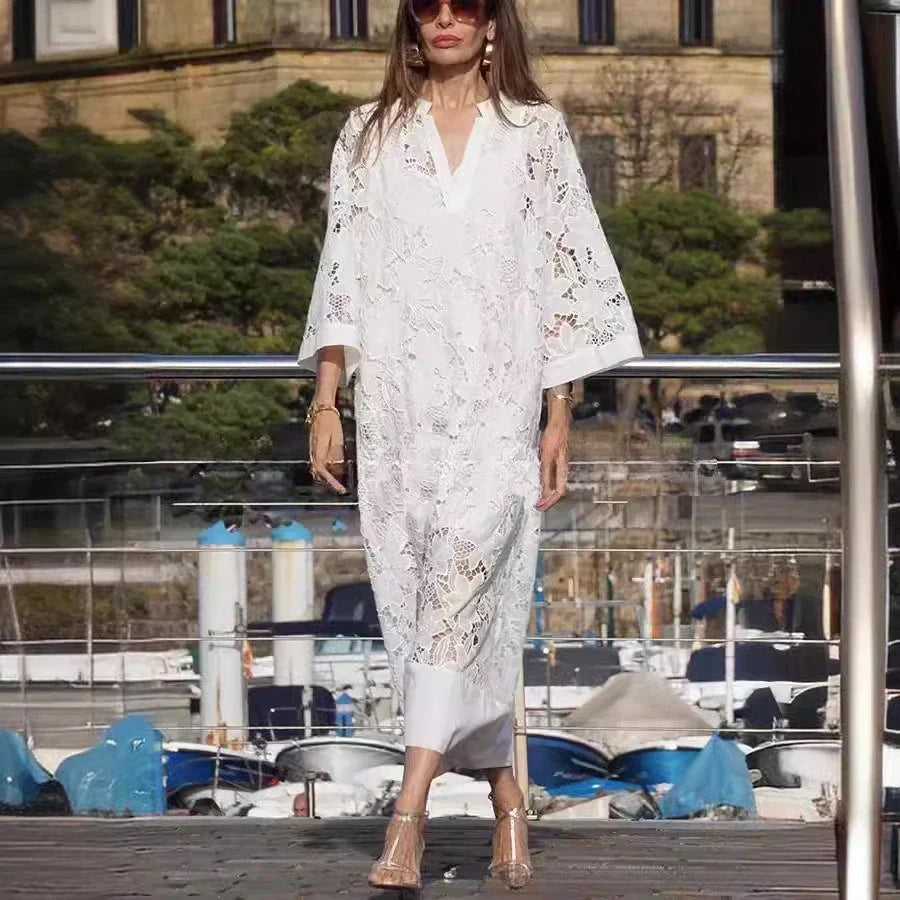 Vestido Saída de Praia Feminina Longa  Bruma 2