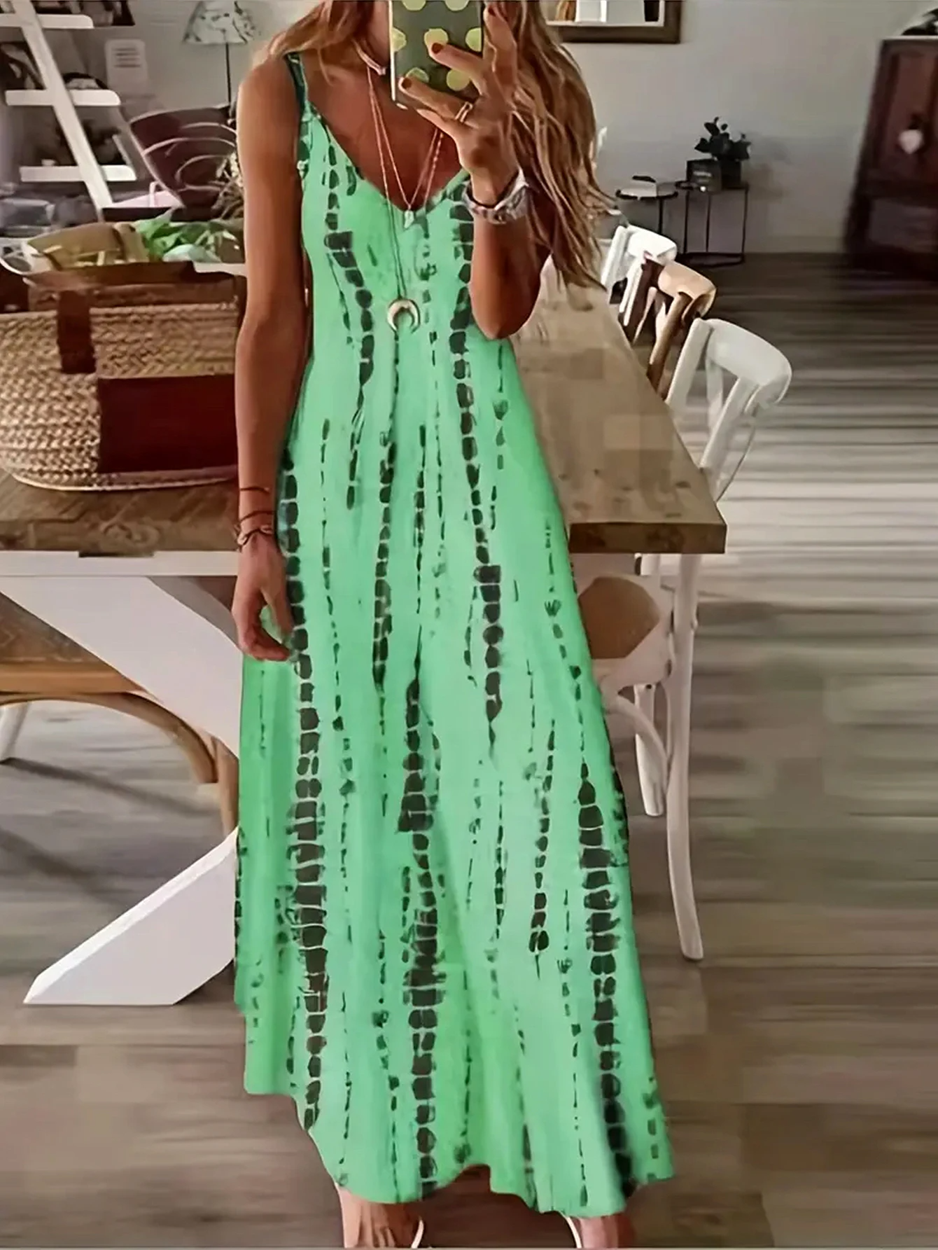 Vestido Solto Casual com Decote em V Harmony