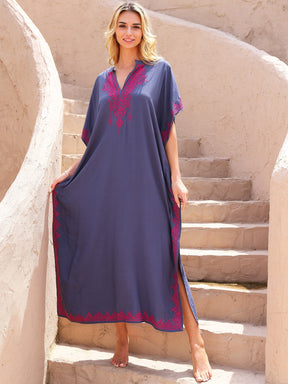 Kaftans Bordado Verão 2025  Azul II- Original Priya™