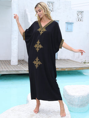 Kaftans Bordado Preto Verão 2025 Preto - Original Priya™