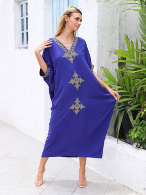 Kaftans Bordado  Verão 2025 Azul - Original Priya™