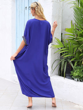 Kaftans Bordado  Verão 2025 Azul - Original Priya™