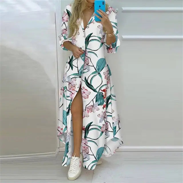 Vestido Longo Estampado Whisper - Priya