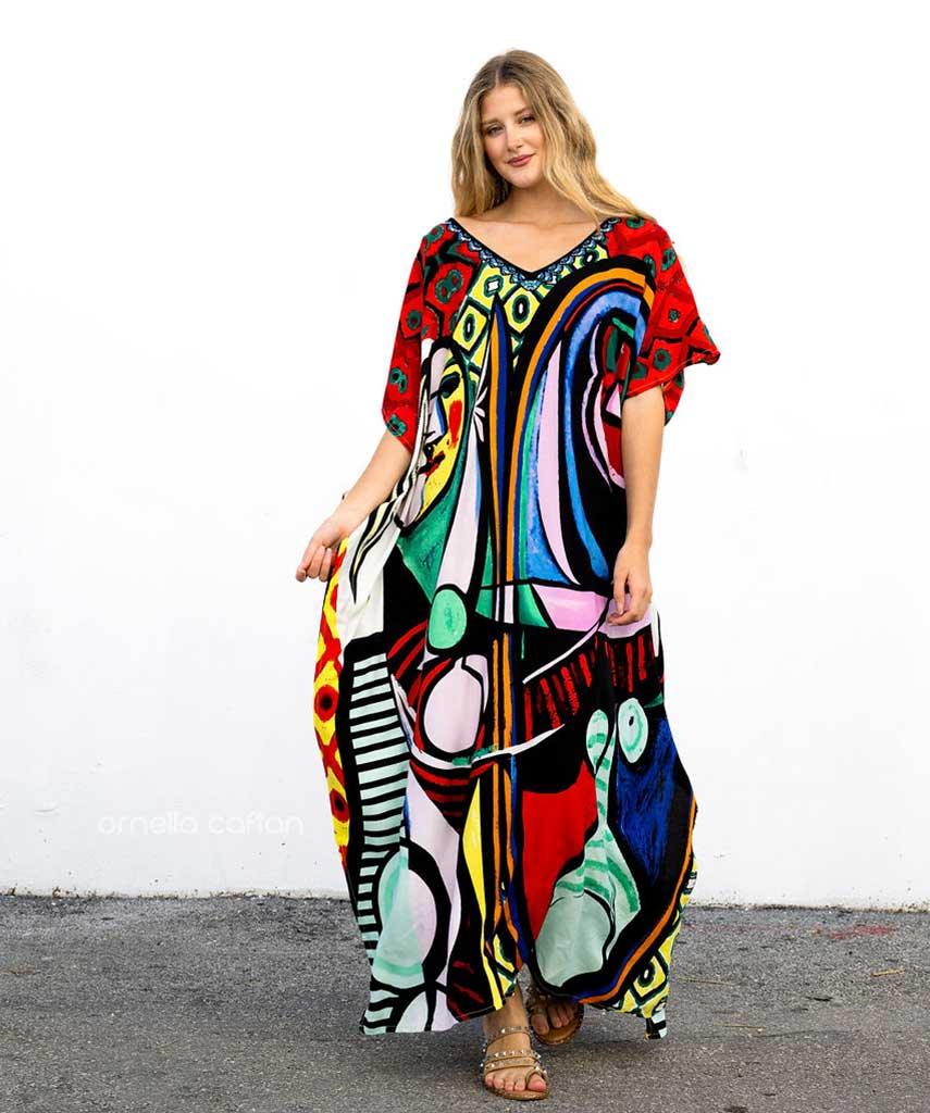 Colors Louise casual Verão 2024 Caftan - Mavive ™ - Mavive