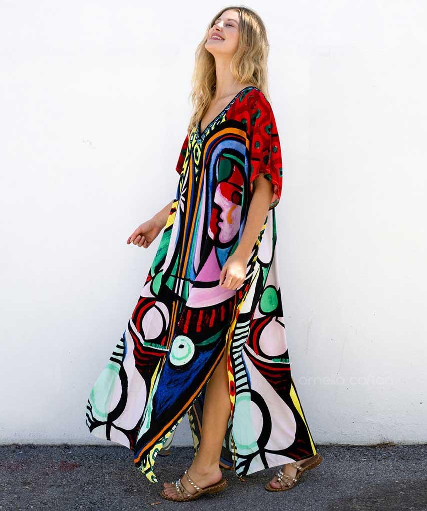 Colors Louise casual Verão 2024 Caftan - Mavive ™ - Mavive