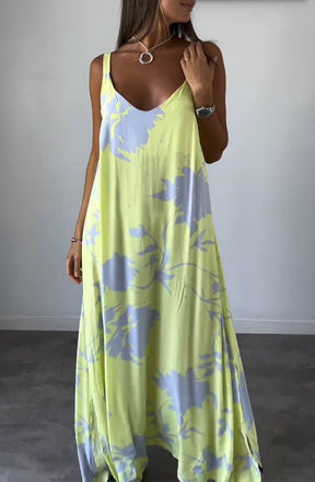 Vestido Suspensório Tropical *Original Priya™